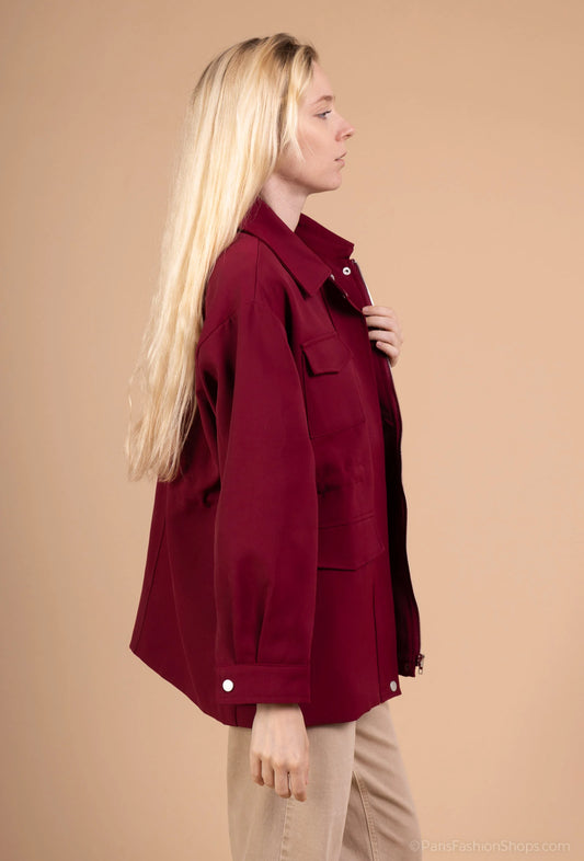 Short jacket with four flap pockets – modern utility vibe
