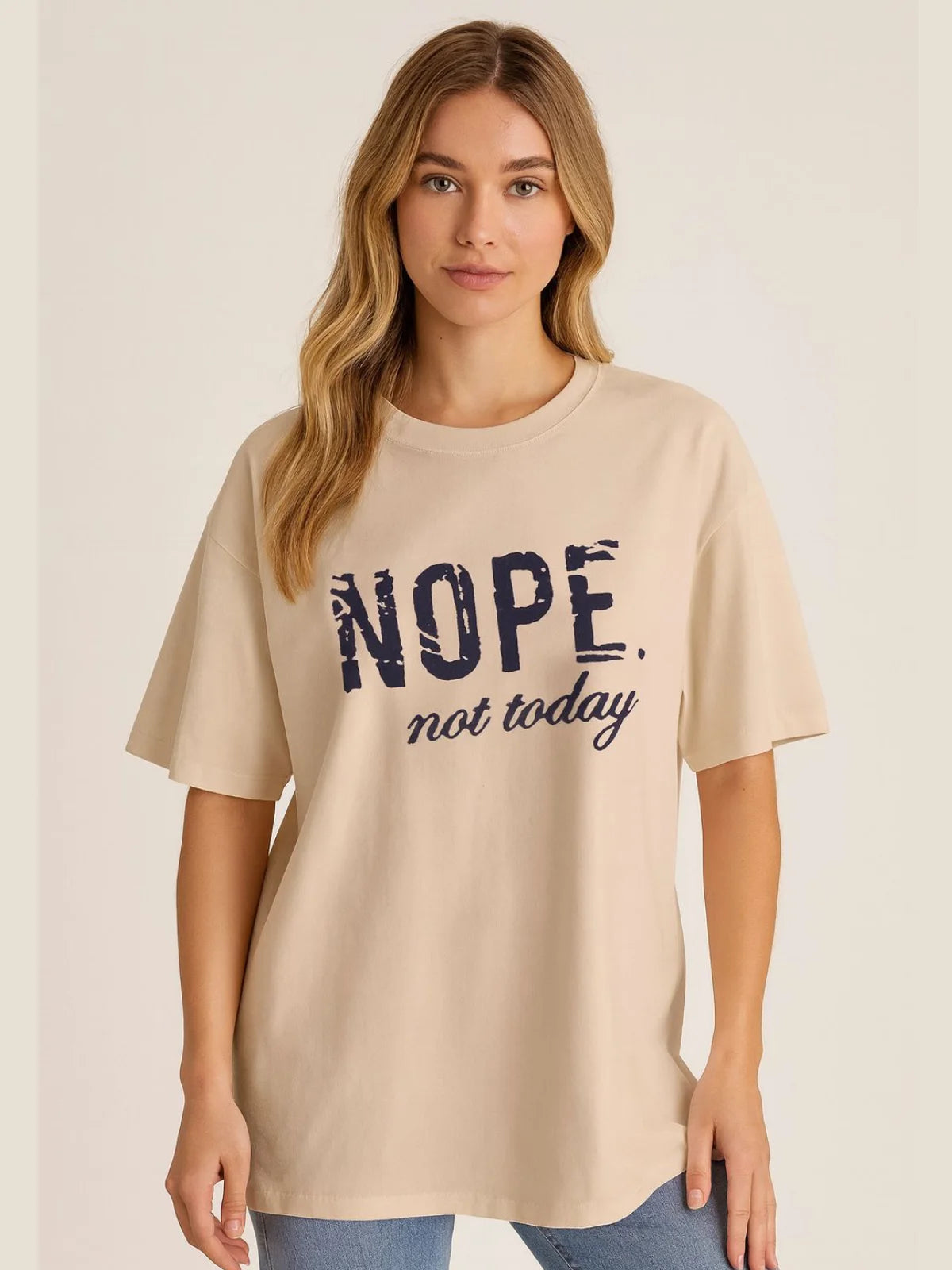 Ladies Nope Pain Oversized Tshirt