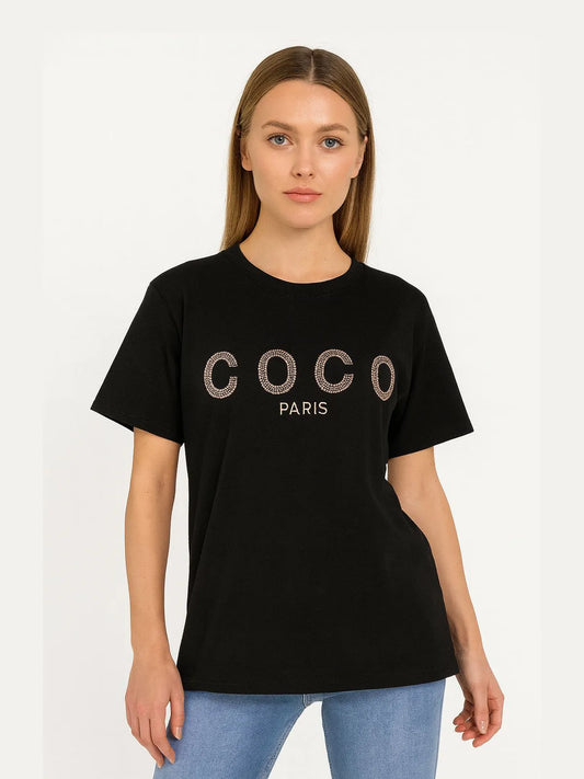 Ladies Coco Paris Oversized Tshirt