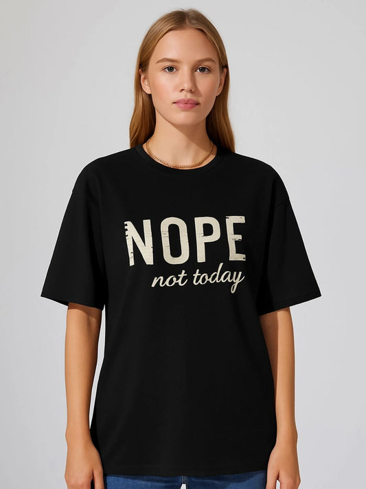 Ladies Nope Pain Oversized Tshirt