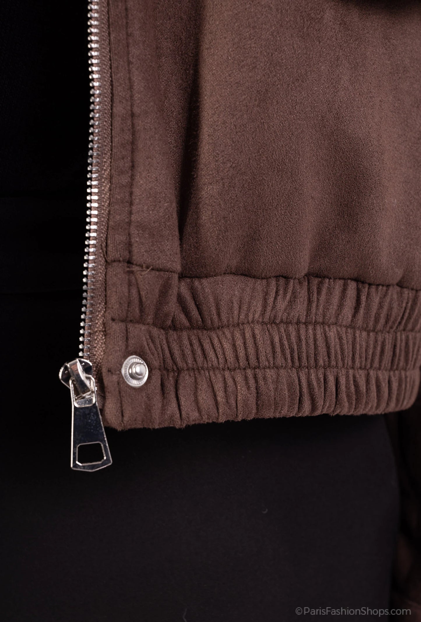 ARLENA – Short suede-look zip-up jacket