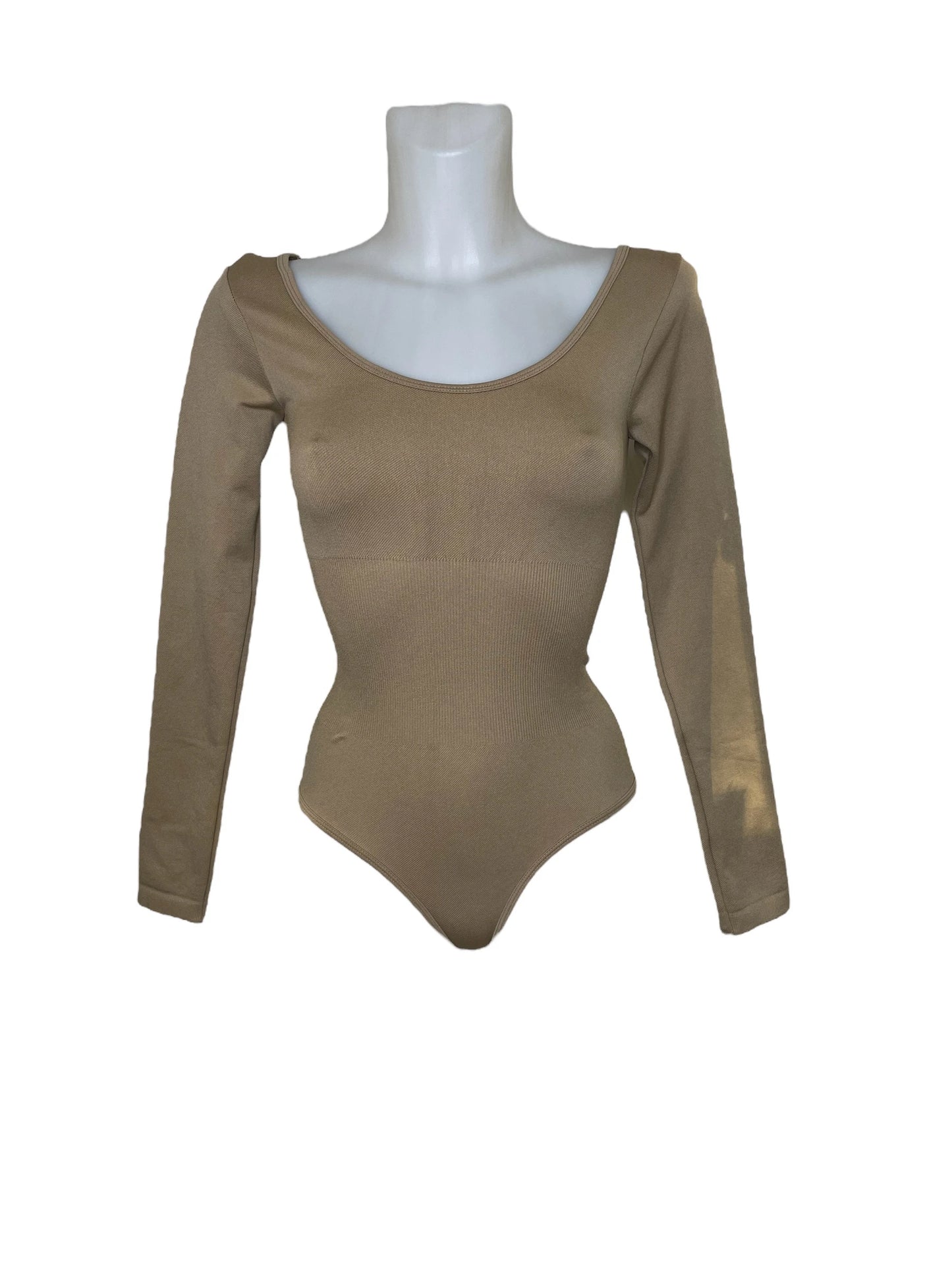 Long-sleeved shaping bodysuit