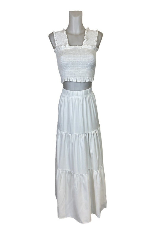 PLAIN TOP AND SKIRT SET