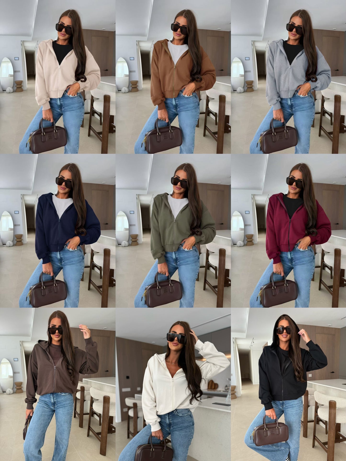 Hoodie with zip and pockets