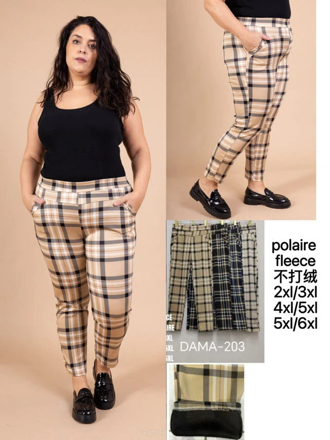 Plus size plaid leggings