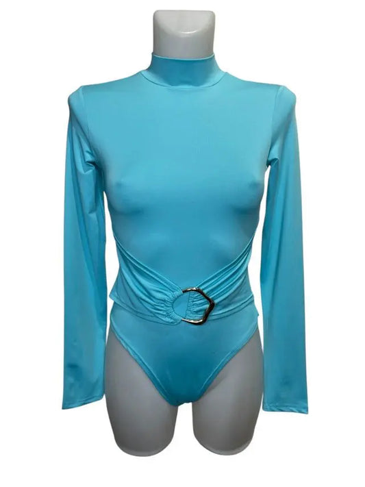 LYRA – Long sleeve bodysuit with draped ring