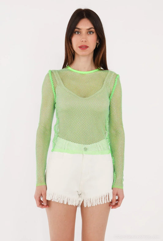 NOVA – Sheer Mesh Long Sleeve Top