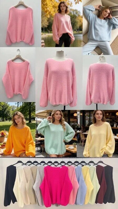 Oversized baby alpaca sweater – Soft knit