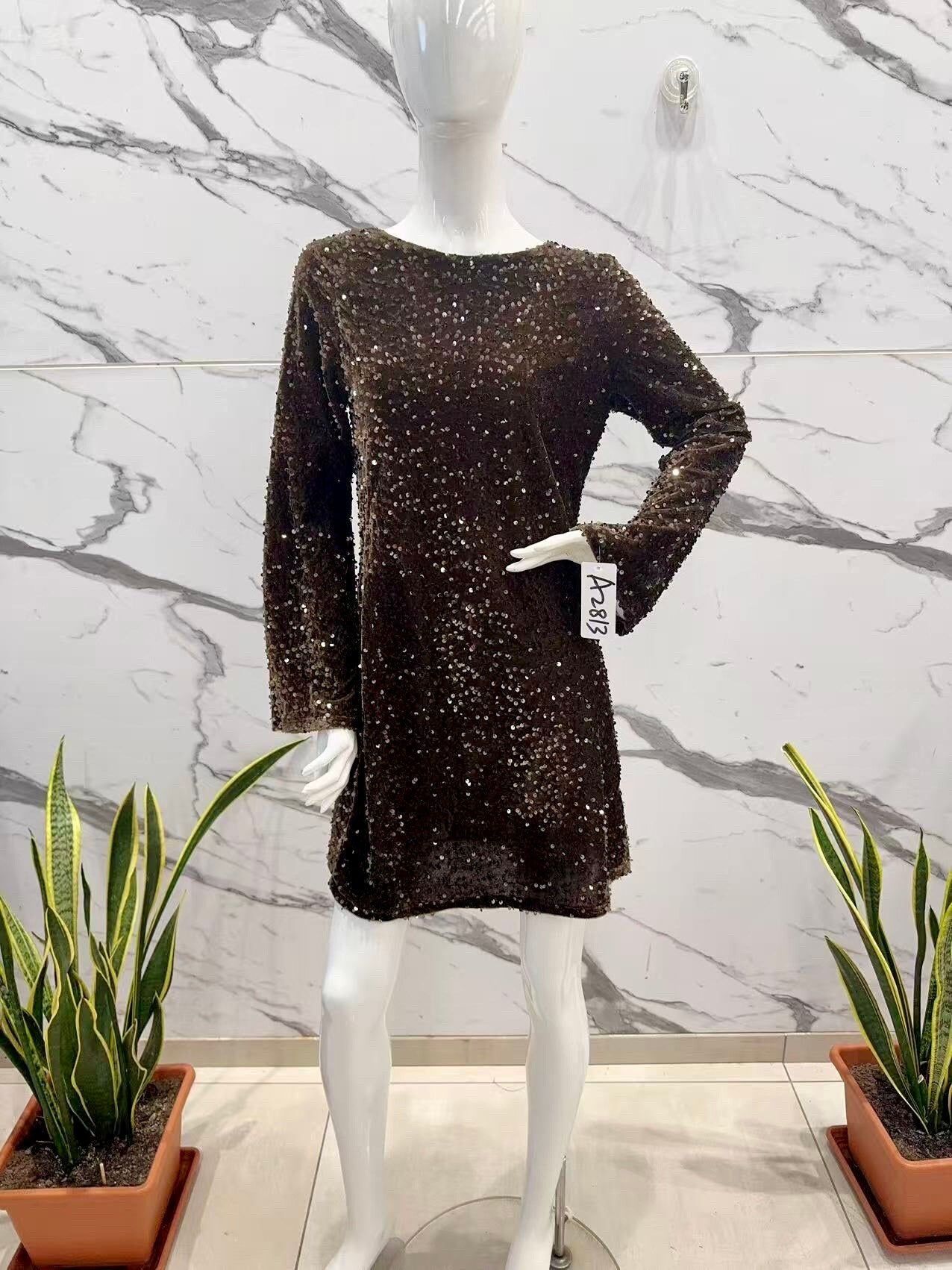 Sequins Dress knot on the back