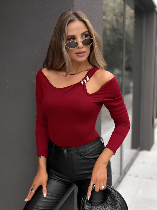 Top sleeve long with detail jewelry