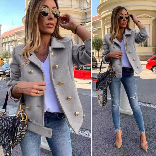 Chic double-breasted blazer jacket
