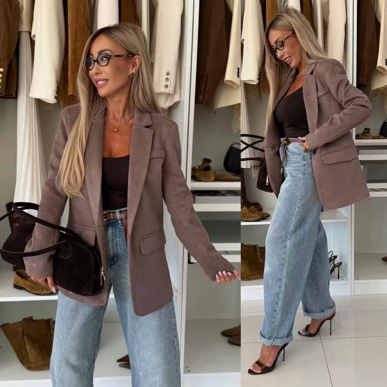 Swedish blazer jacket with lining and button