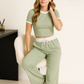 Contrast Trouser Set