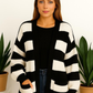 knitted balloon sleeve cropped cardigan
