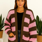 knitted balloon sleeve cropped cardigan