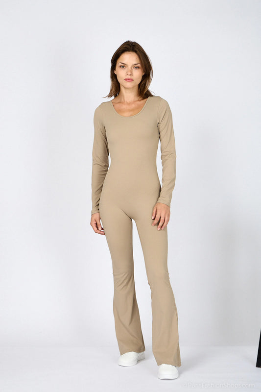 Backless slim fit jumpsuit