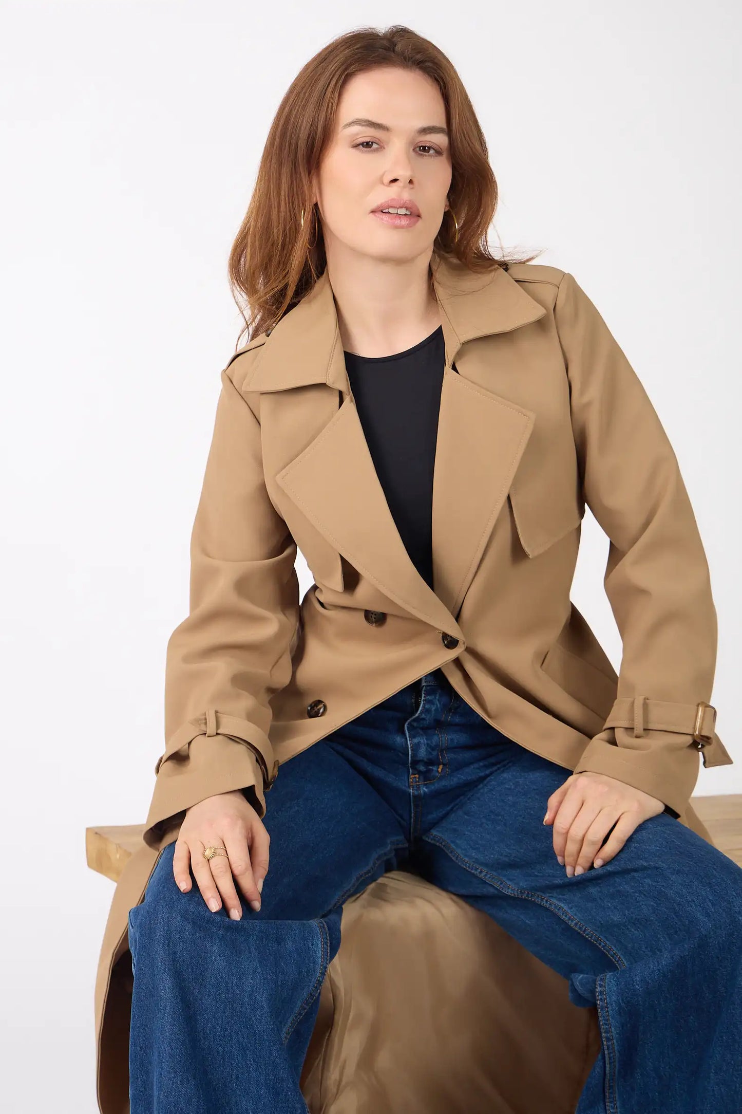 ALTHEA Trench Coat – Long Elegant Belted