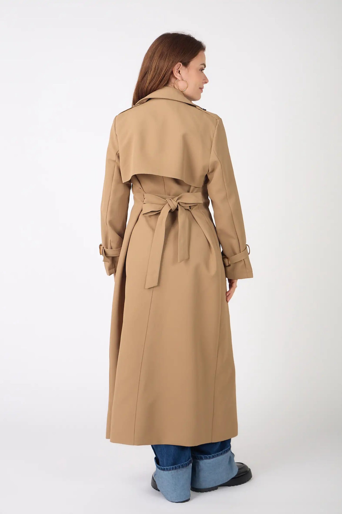 ALTHEA Trench Coat – Long Elegant Belted