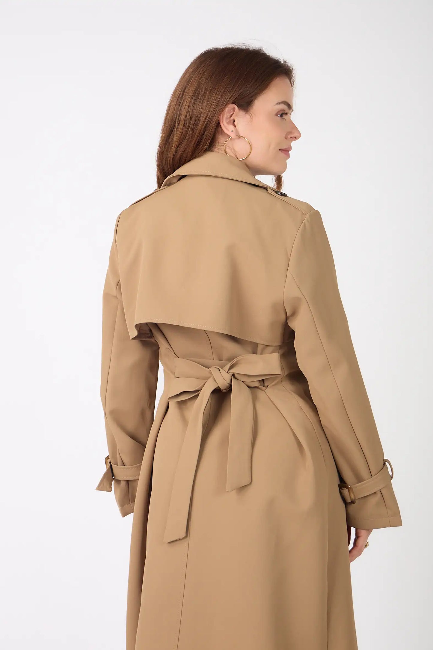 ALTHEA Trench Coat – Long Elegant Belted
