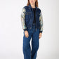 Denver - Two-tone denim jacket with printed sleeves