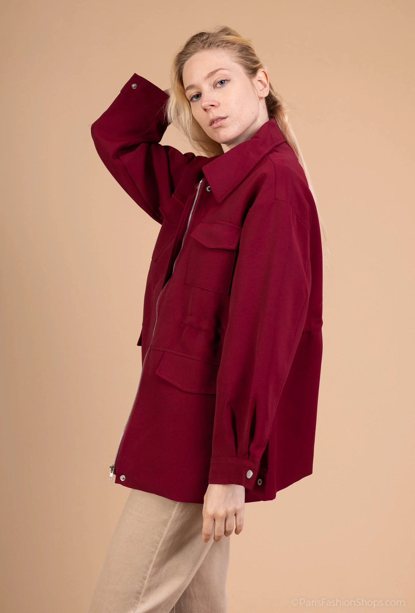 Short jacket with four flap pockets – modern utility vibe