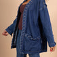 Denim jacket with decorative lacing, trendy relaxed fit