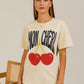 Ladies Moon Cherry Heart Oversized Tshirt