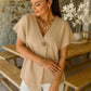 Ladies one button knitted top