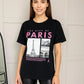 Ladies City Of Paris Love Oversized Tshirt
