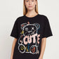 Ladies Cute Teddy Oversized Tshirt