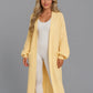 Long balloon sleeve cardigan