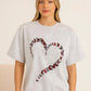 Ladies Butterfly Hearts Oversized Tshirt