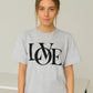 Ladies Plain Love Oversized Tshirt