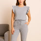 Ladies Frill Boxy Loungewear Set