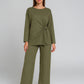 Ladies side tie top and trouser set