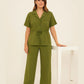 Italian Ladies Short Sleeve Tie Waisted Co-ord Set