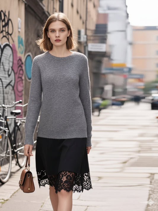 Long and Elegant Plain Sweater