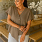 Ladies one button knitted top