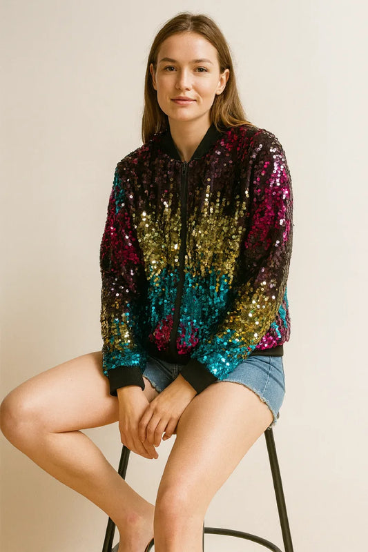 Sequin Jacket Multi Colours