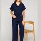 Italian Ladies Short Sleeve Tie Waisted Co-ord Set