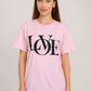 Ladies Plain Love Oversized Tshirt