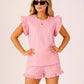 Frill Boxy With Short Set