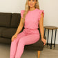 Ladies Frill Boxy Loungewear Set