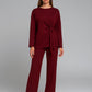Ladies side tie top and trouser set
