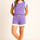 Frill Contrast Short Set