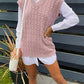 Knitted V neck tank Top