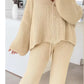 4 button cardigan and trousers set