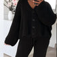 4 button cardigan and trousers set
