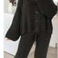 4 button cardigan and trousers set