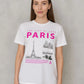 Ladies City Of Paris Love Oversized Tshirt